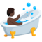 Person Taking Bath - Black emoji on Messenger